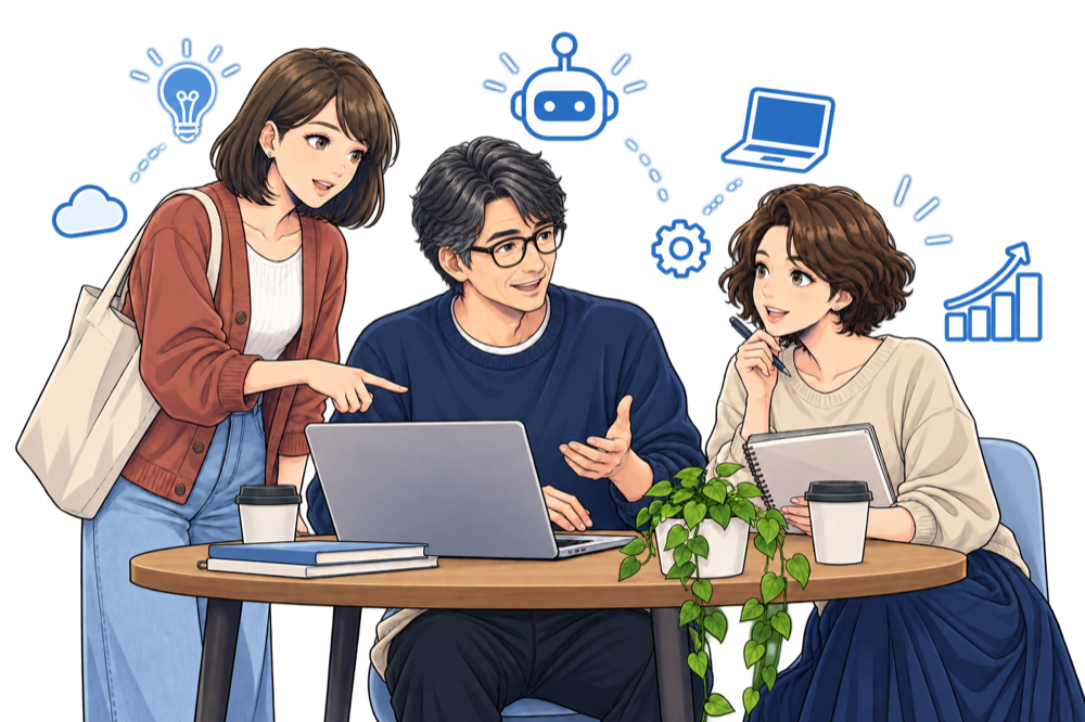 オンライン講座で学ぶイメージ